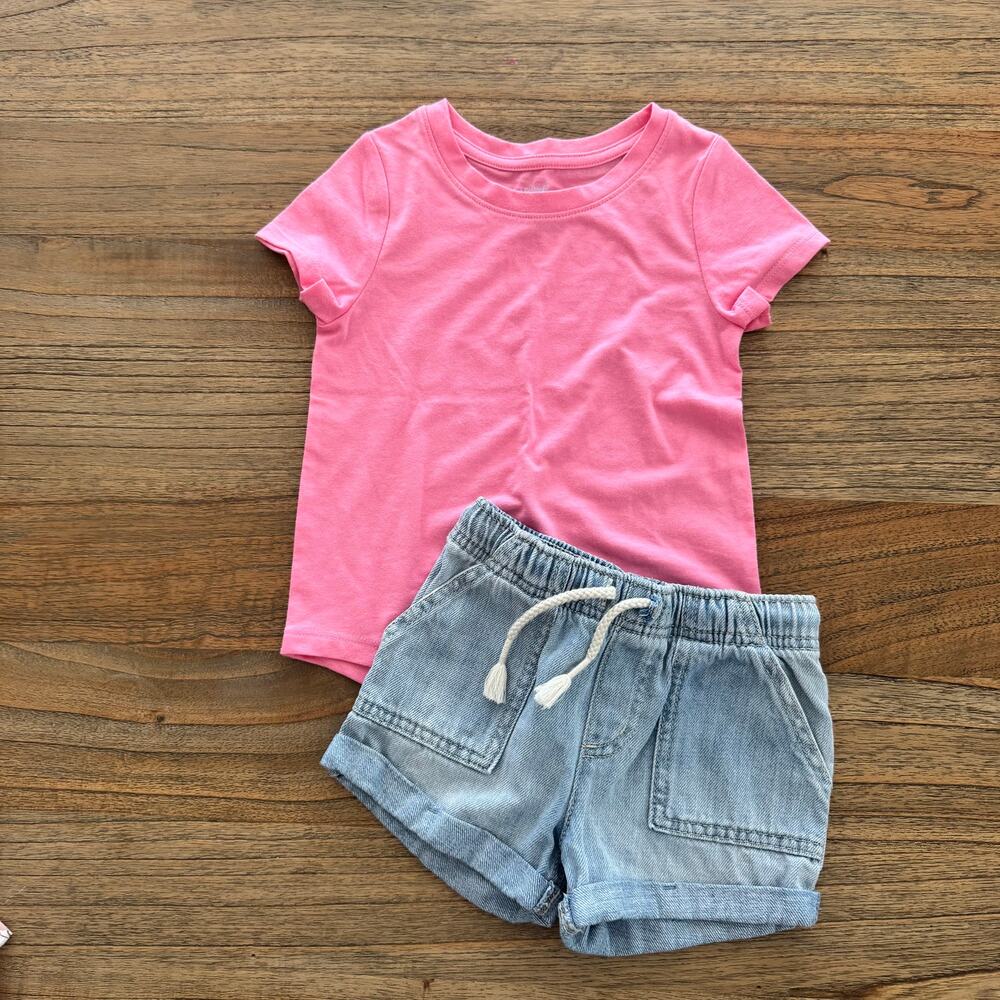 Cat & Jack T-Shirt and Jean Shorts - Size 3T